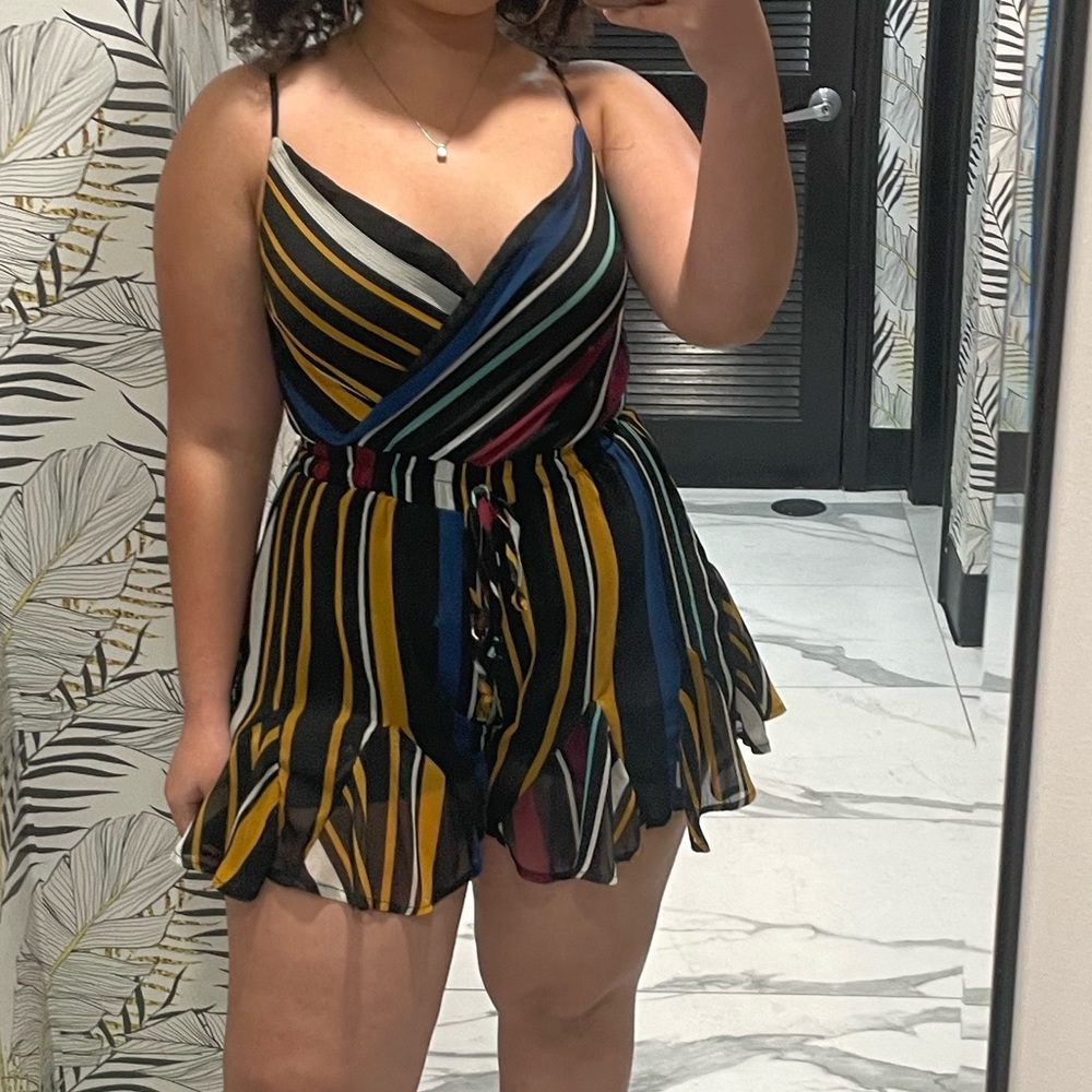 Striped Color Romper